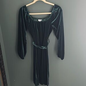 LA THREADS velvet tie dress